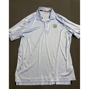 US Open 122nd Collection Golf Polo Shirt Light Blue Stripe Divot Squirrel XL